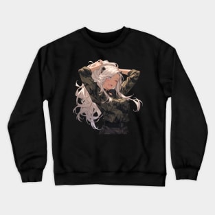 Anime Military Kawaii Girl Crewneck Sweatshirt